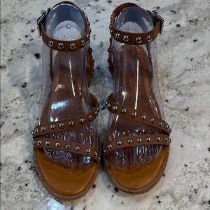 Gianni Bini Studded Tan Sandals